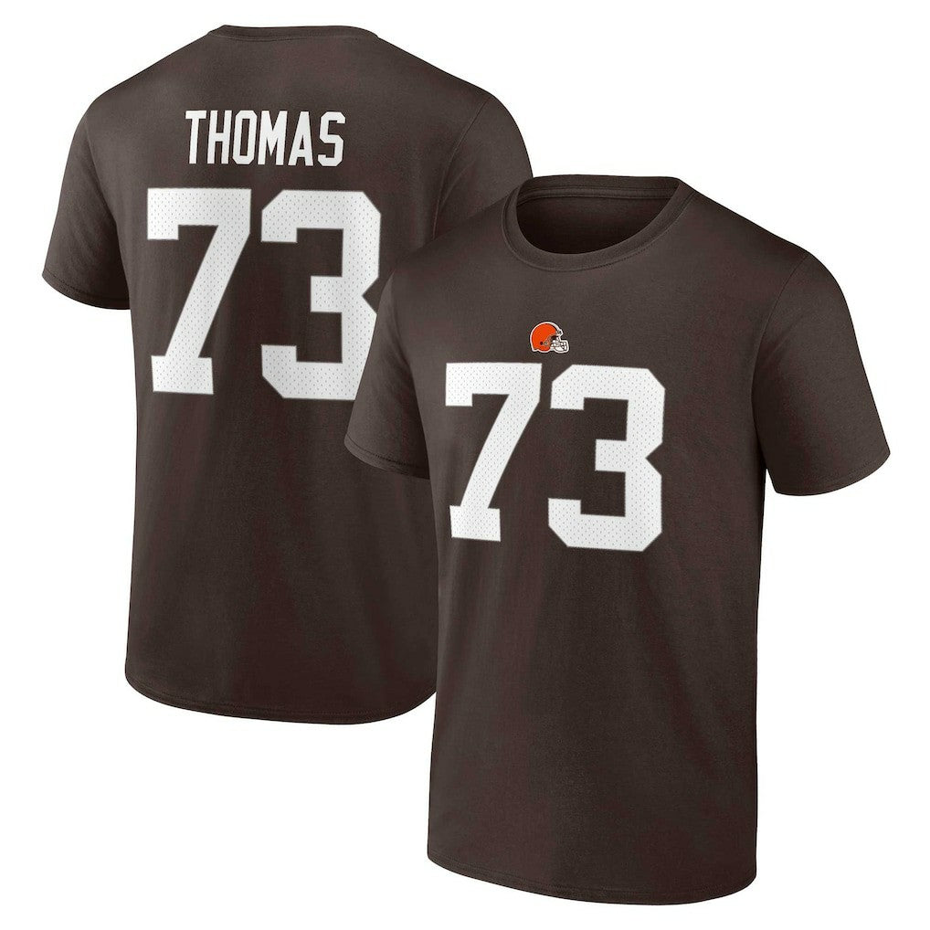 Cleveland Browns Fanatics Joe Thomas  Retired Player Icon Name & Number T-Shirt