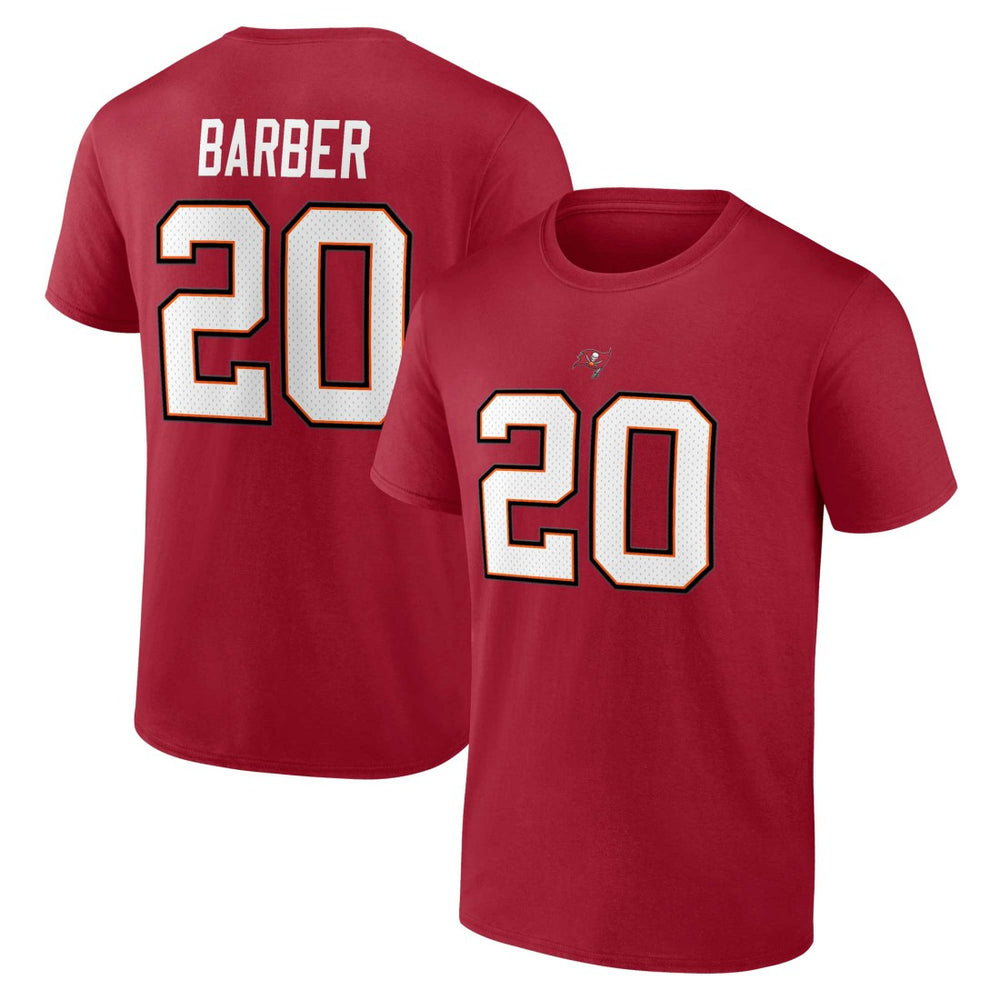 Tampa Bay Buccaneers Fanatics Ronde Barber  Retired Player Icon Name & Number T-Shirt