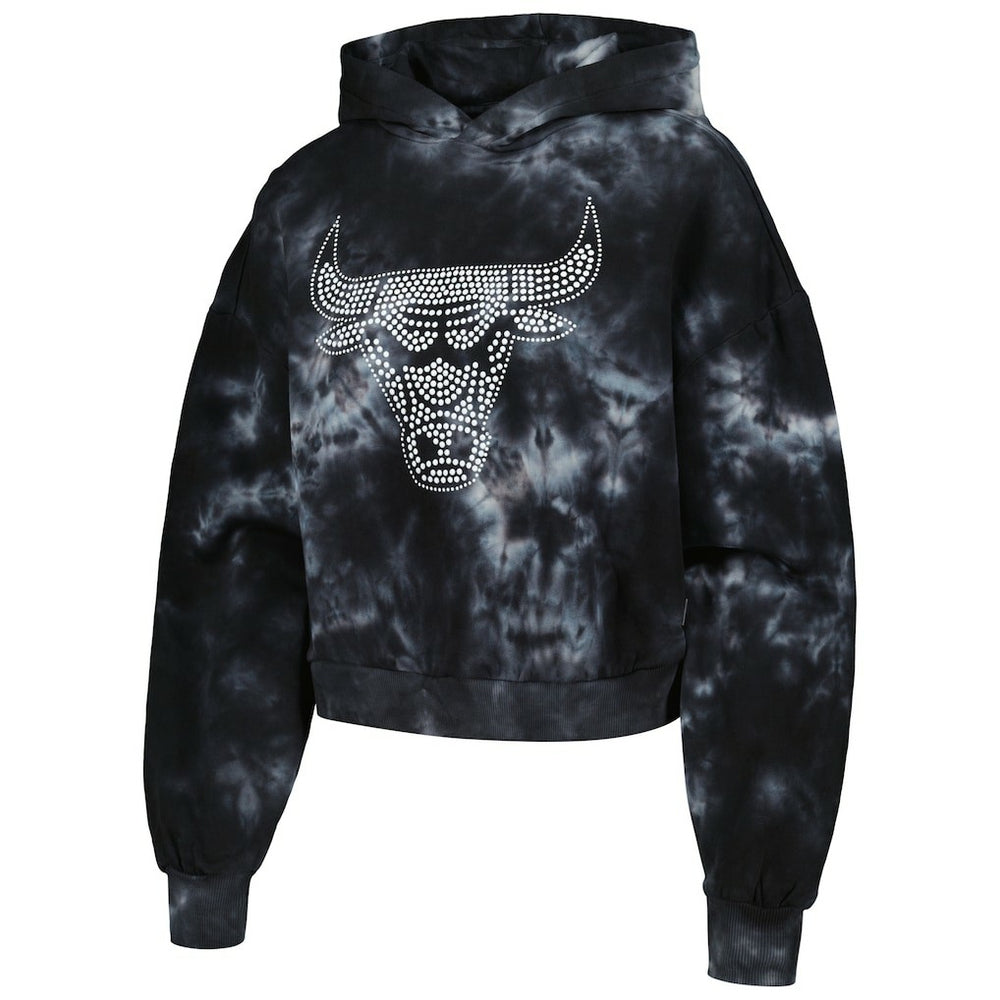 Chicago Bulls The Wild Collective Women's Tie-Dye Cropped Pullover Hoodie Online