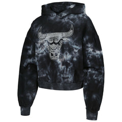 Chicago Bulls The Wild Collective Women's Tie-Dye Cropped Pullover Hoodie Online