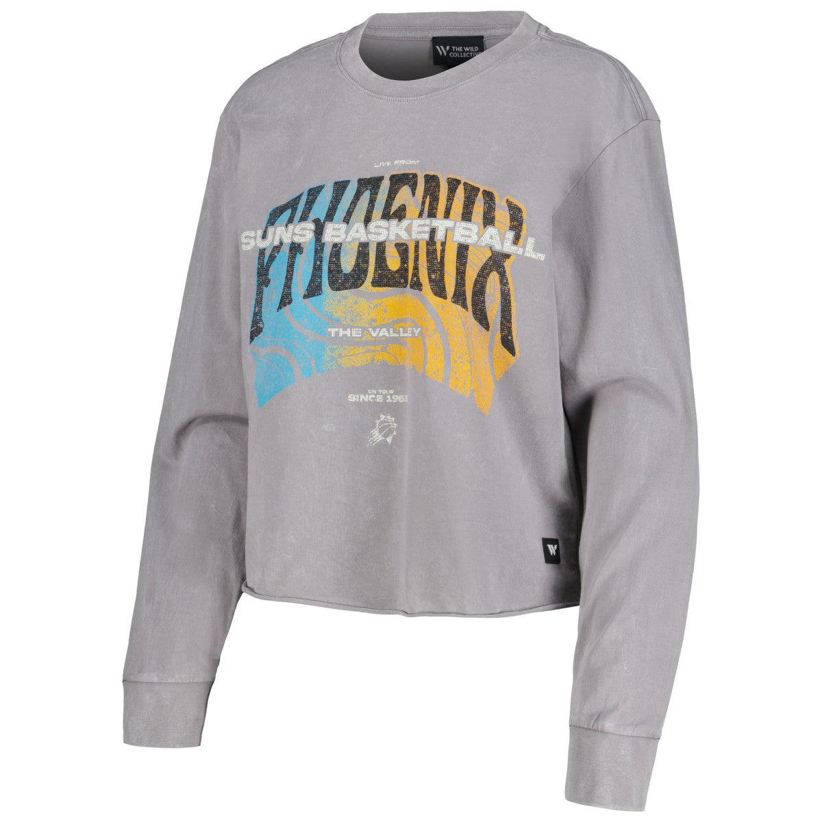Phoenix Suns The Wild Collective Women's Band Cropped Long Sleeve T-Shirt Outlet