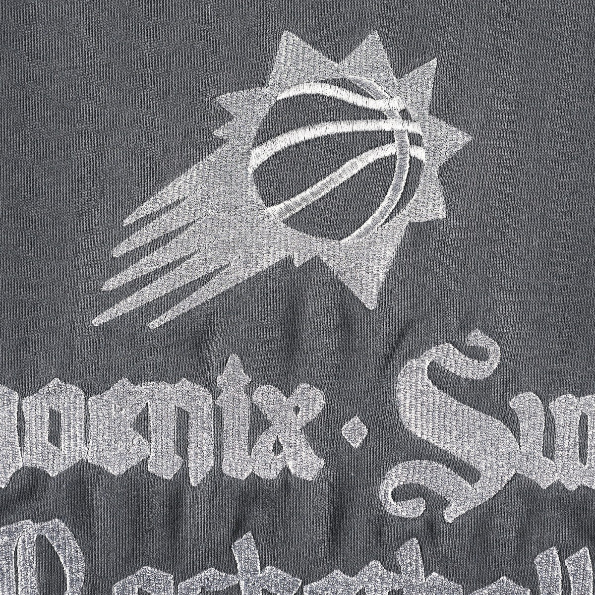 Phoenix Suns The Wild Collective Women's Embroidered Fleece Raglan Short Sleeve Pullover Sweatshirt Outlet
