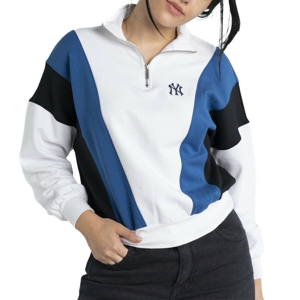 New York Yankees Lusso Women's Malia Quarter-Zip Sweatshirt | MLB Shop
