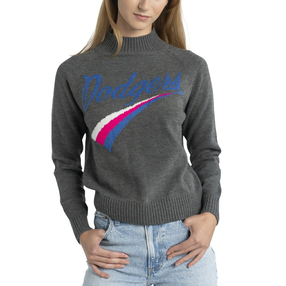 Los Angeles Dodgers Lusso Women's Serena Raglan Pullover Sweater | MLB US