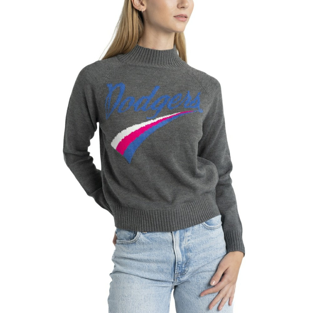 Los Angeles Dodgers Lusso Women's Serena Raglan Pullover Sweater | MLB US