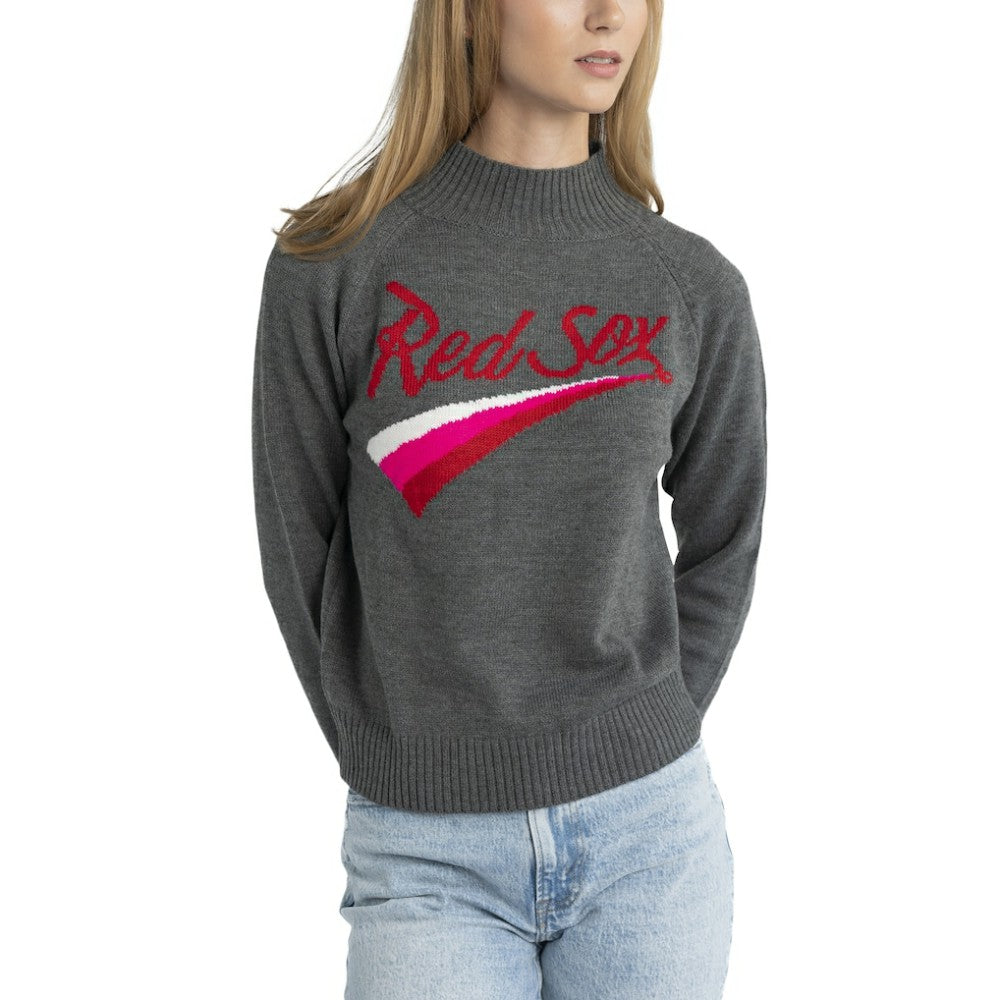 Boston Red Sox Lusso Women's Serena Raglan Pullover Sweater | MLB Near me