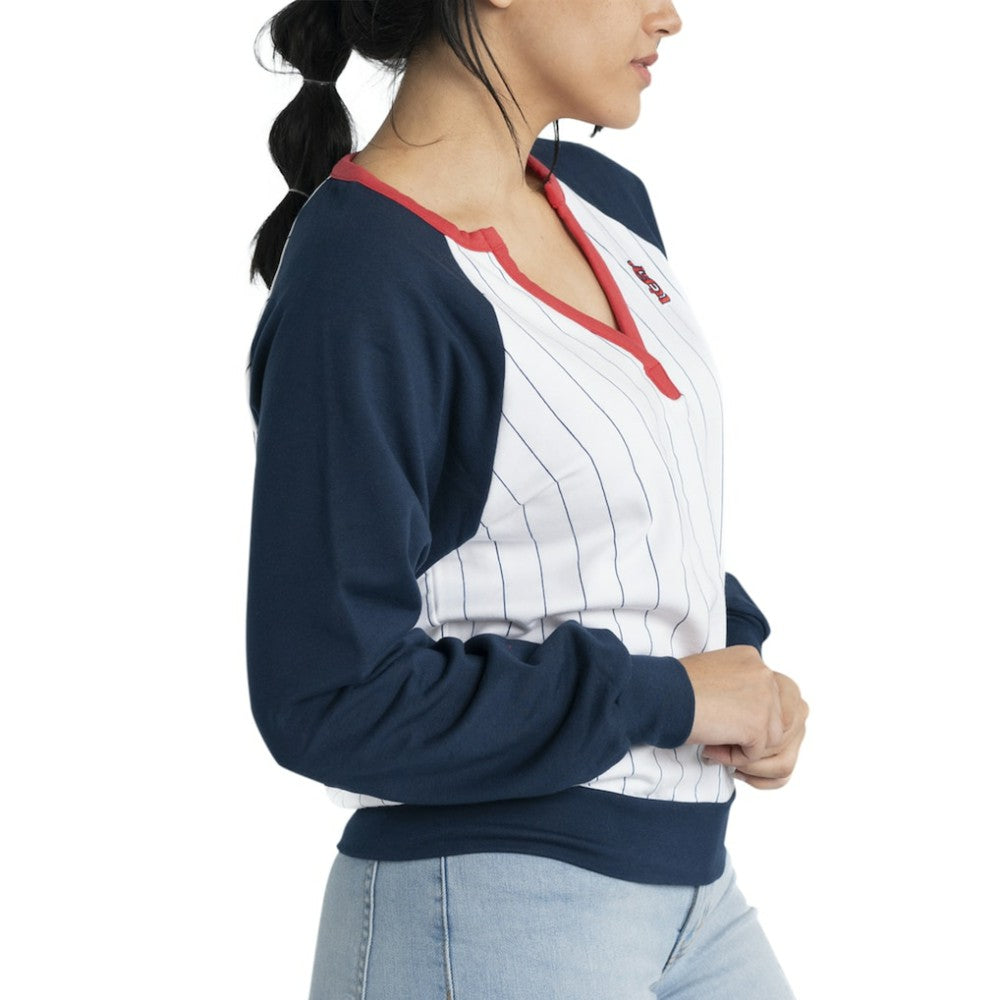 St. Louis Cardinals Lusso Women's Mack Fleece V-Neck Pullover Top | MLB Sale