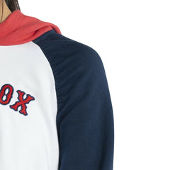 Boston Red Sox Lusso Women's Marlowe Tri-Blend Raglan Pullover Hoodie | MLB Shop
