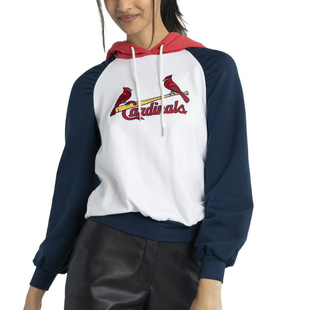 St. Louis Cardinals Lusso Women's Marlowe Tri-Blend Raglan Pullover Hoodie | MLB Online
