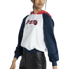 Atlanta Braves Lusso Women's Marlowe Tri-Blend Raglan Pullover Hoodie | MLB US