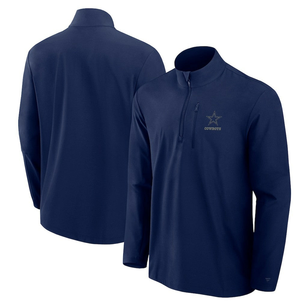 Dallas Cowboys Fanatics Front Office Micro Tonal Quarter-Zip Pullover