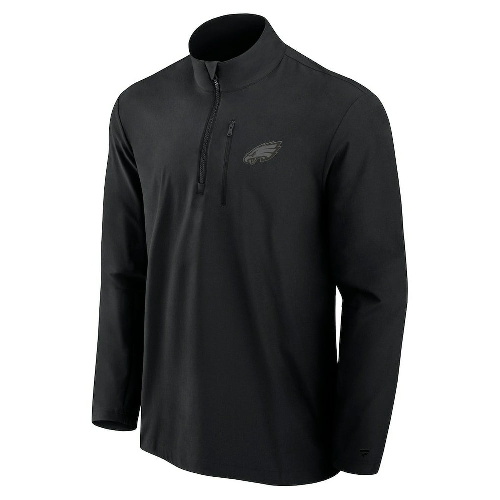 Philadelphia Eagles Fanatics Front Office Micro Tonal Quarter-Zip Pullover