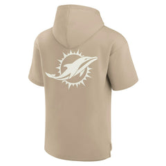 Miami Dolphins Fanatics Unisex Elements Super Soft Fleece Short Sleeve Pullover Hoodie