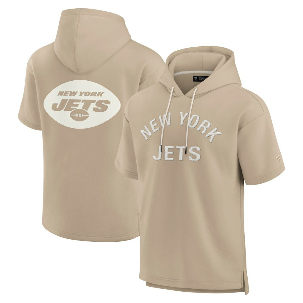 New York Jets Fanatics Unisex Elements Super Soft Fleece Short Sleeve Pullover Hoodie