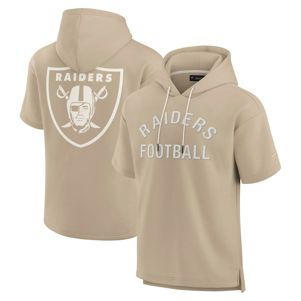 Las Vegas Raiders Fanatics Unisex Elements Super Soft Fleece Short Sleeve Pullover Hoodie