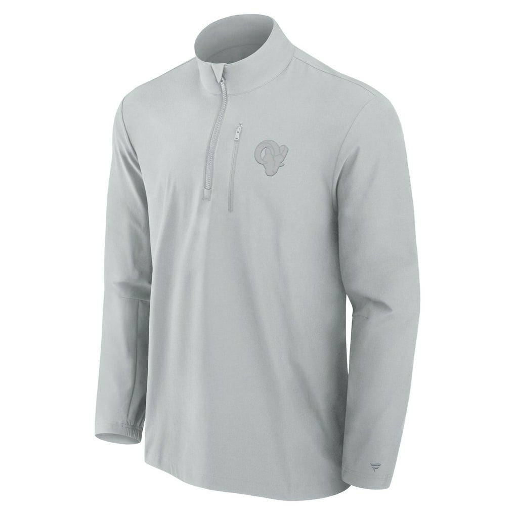 Los Angeles Rams Fanatics Front Office Micro Tonal Quarter-Zip Pullover