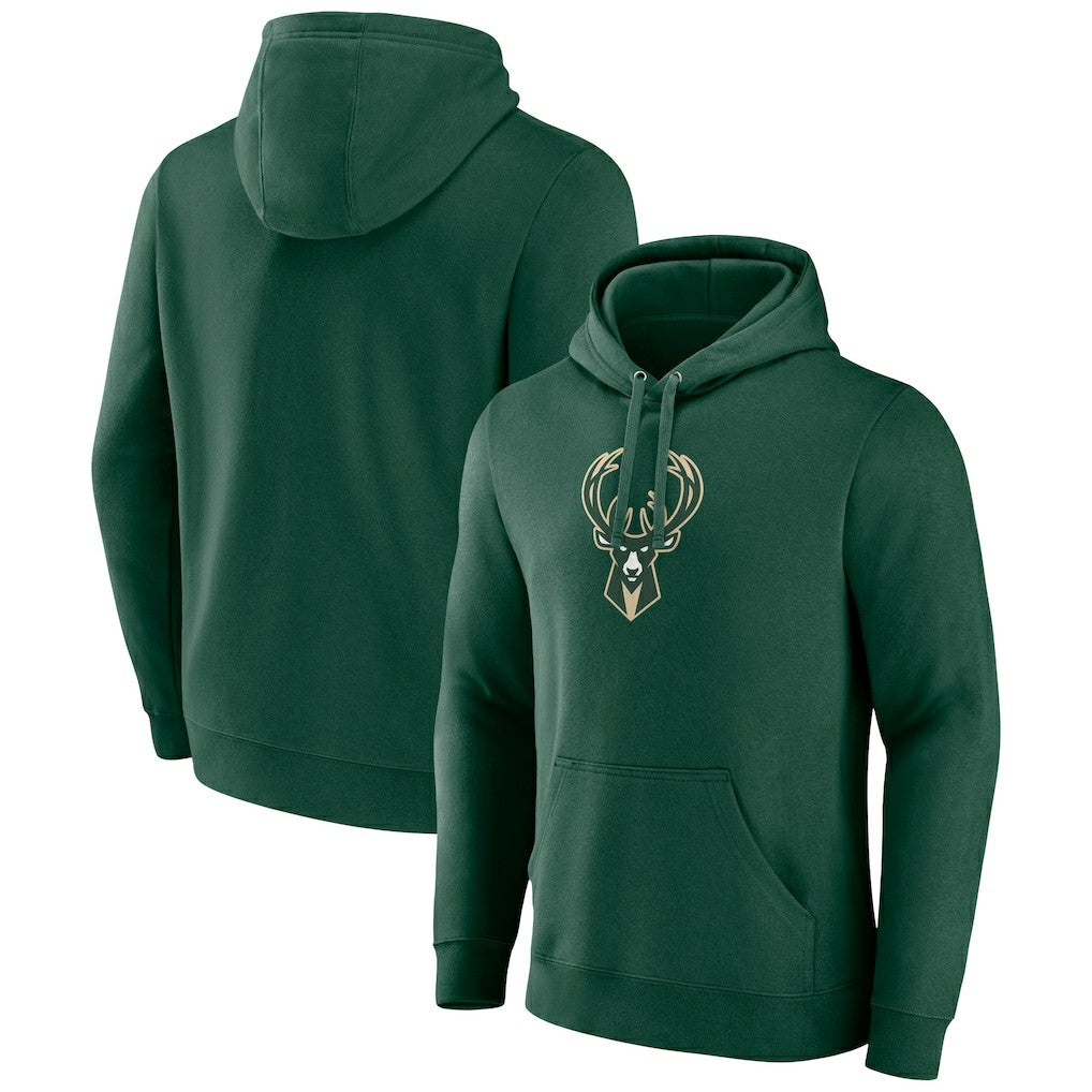 Milwaukee Bucks Primary Logo Pullover Hoodie On Sale