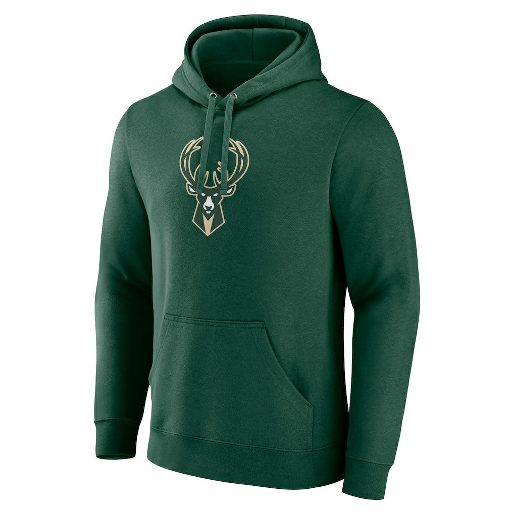 Milwaukee Bucks Primary Logo Pullover Hoodie On Sale