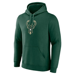Milwaukee Bucks Primary Logo Pullover Hoodie On Sale