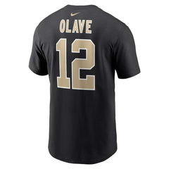 New Orleans Saints Nike Chris Olave  Player Name & Number T-Shirt