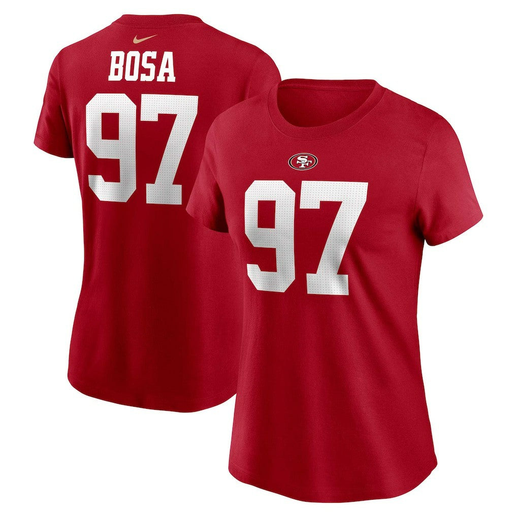 San Francisco 49ers Nike Nick Bosa  Women's Player Name & Number T-Shirt