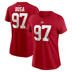 San Francisco 49ers Nike Nick Bosa  Women's Player Name & Number T-Shirt
