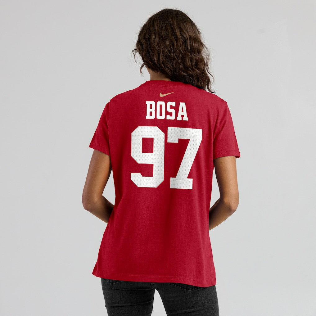 San Francisco 49ers Nike Nick Bosa  Women's Player Name & Number T-Shirt