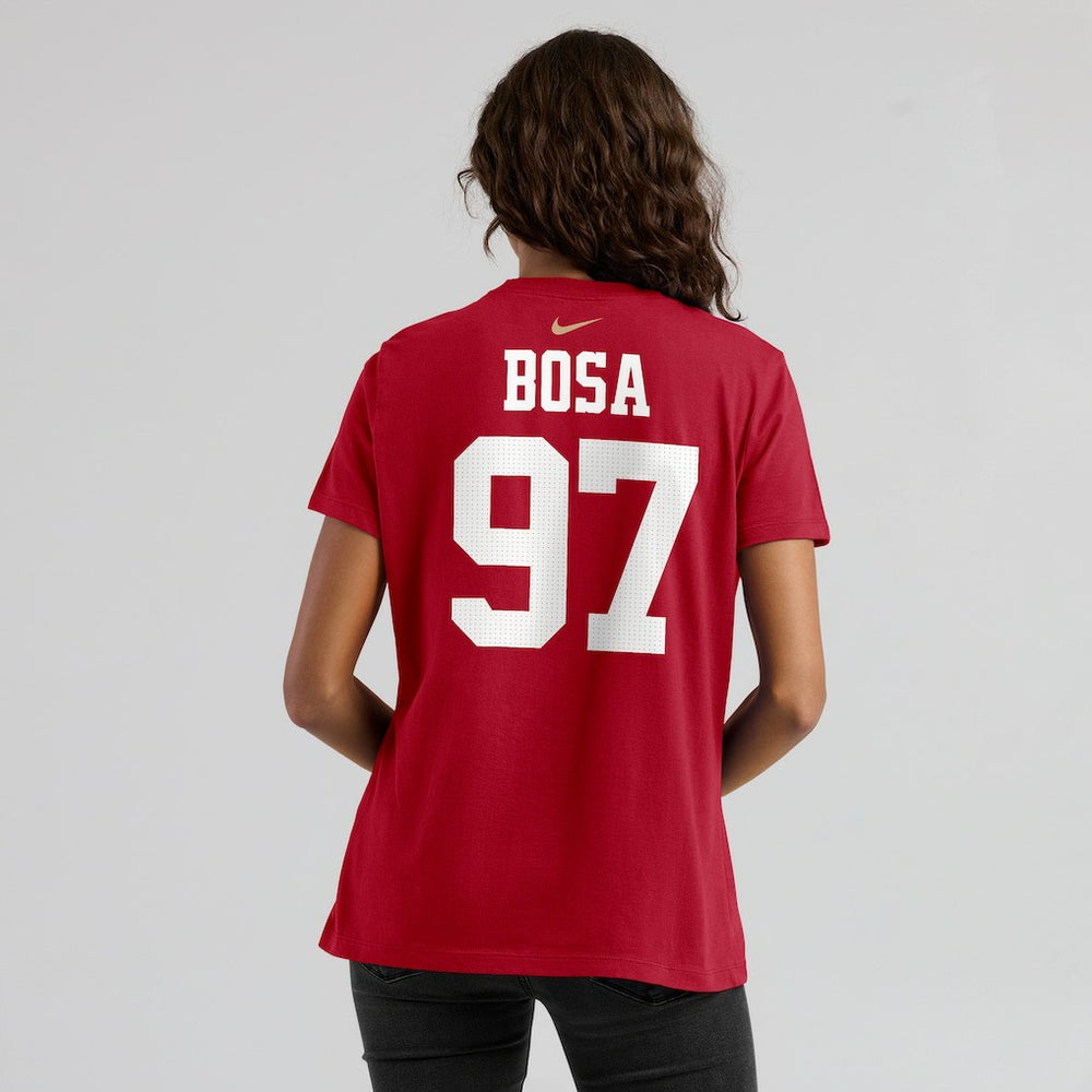 San Francisco 49ers Nike Nick Bosa  Women's Player Name & Number T-Shirt