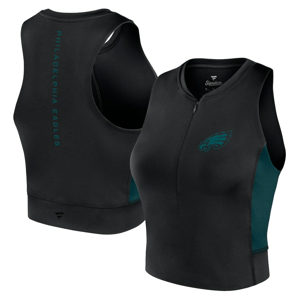 Philadelphia Eagles Fanatics Women's Studio Fitted Gym Tank Top
