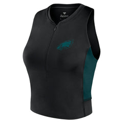 Philadelphia Eagles Fanatics Women's Studio Fitted Gym Tank Top
