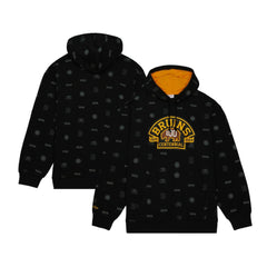 Boston Bruins Mitchell & Ness 100th Anniversary Allover Print Pullover Hoodie For Sale
