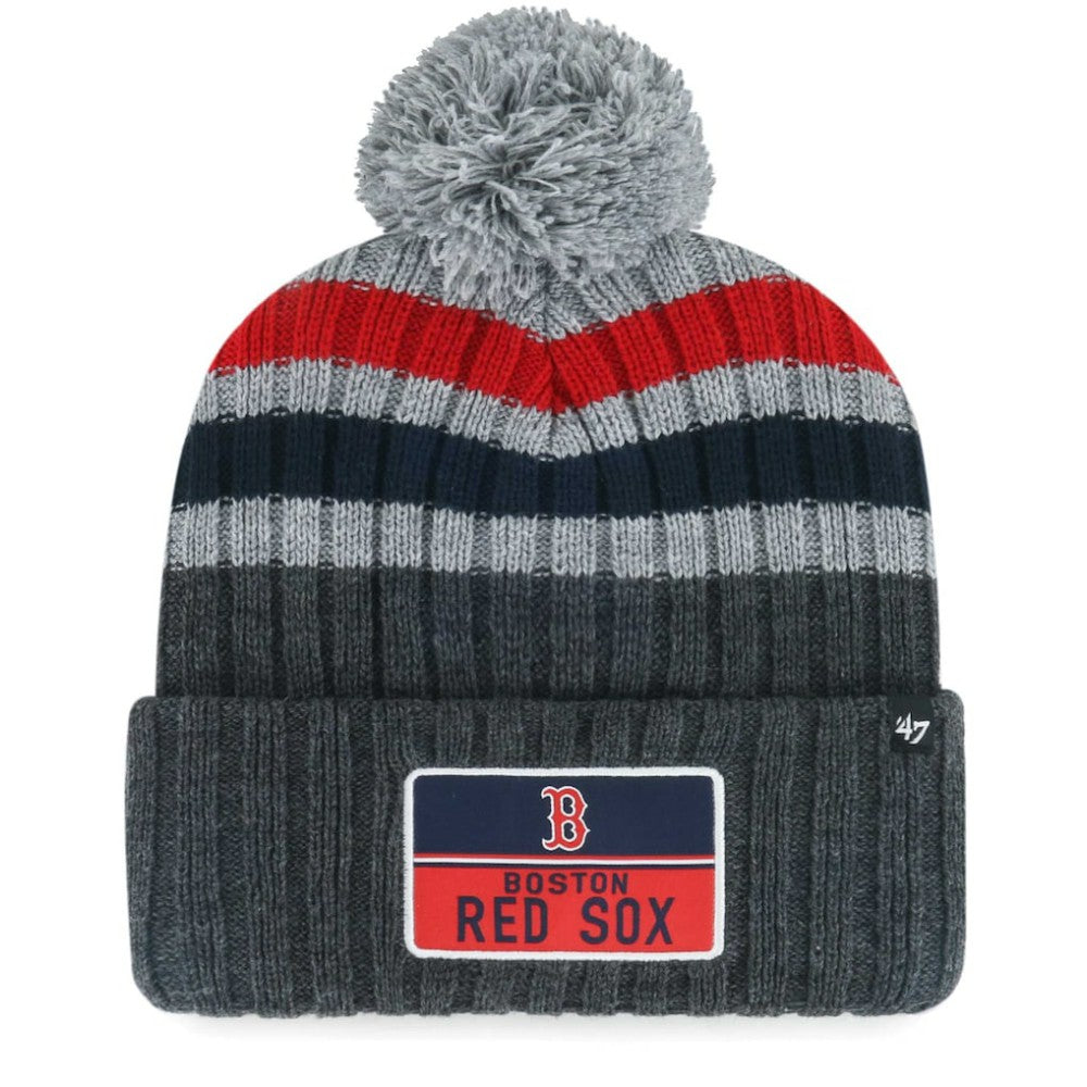 Boston Red Sox '47 Stack Cuffed Knit Hat with Pom | MLB Near me