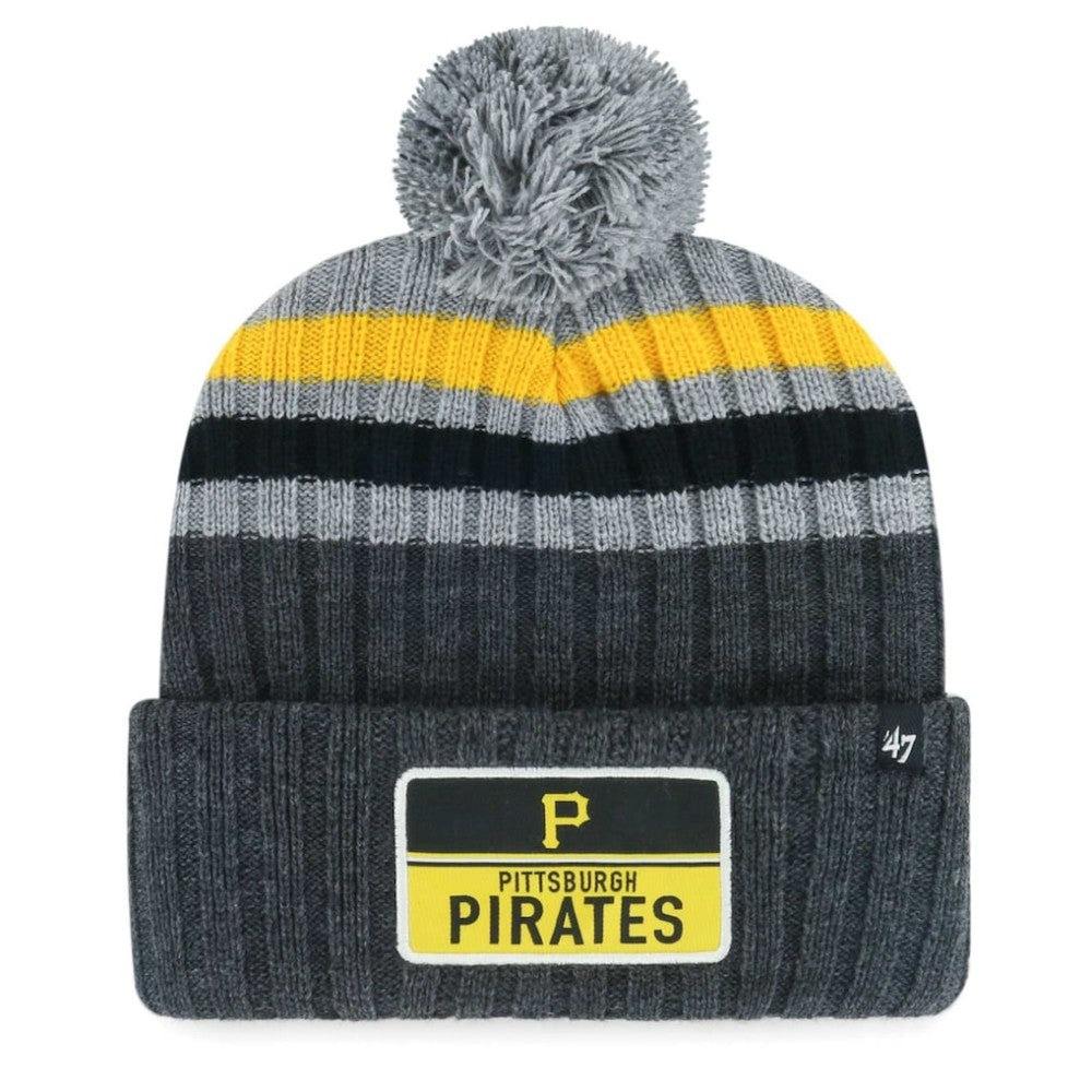Pittsburgh Pirates '47 Stack Cuffed Knit Hat with Pom | MLB Discount