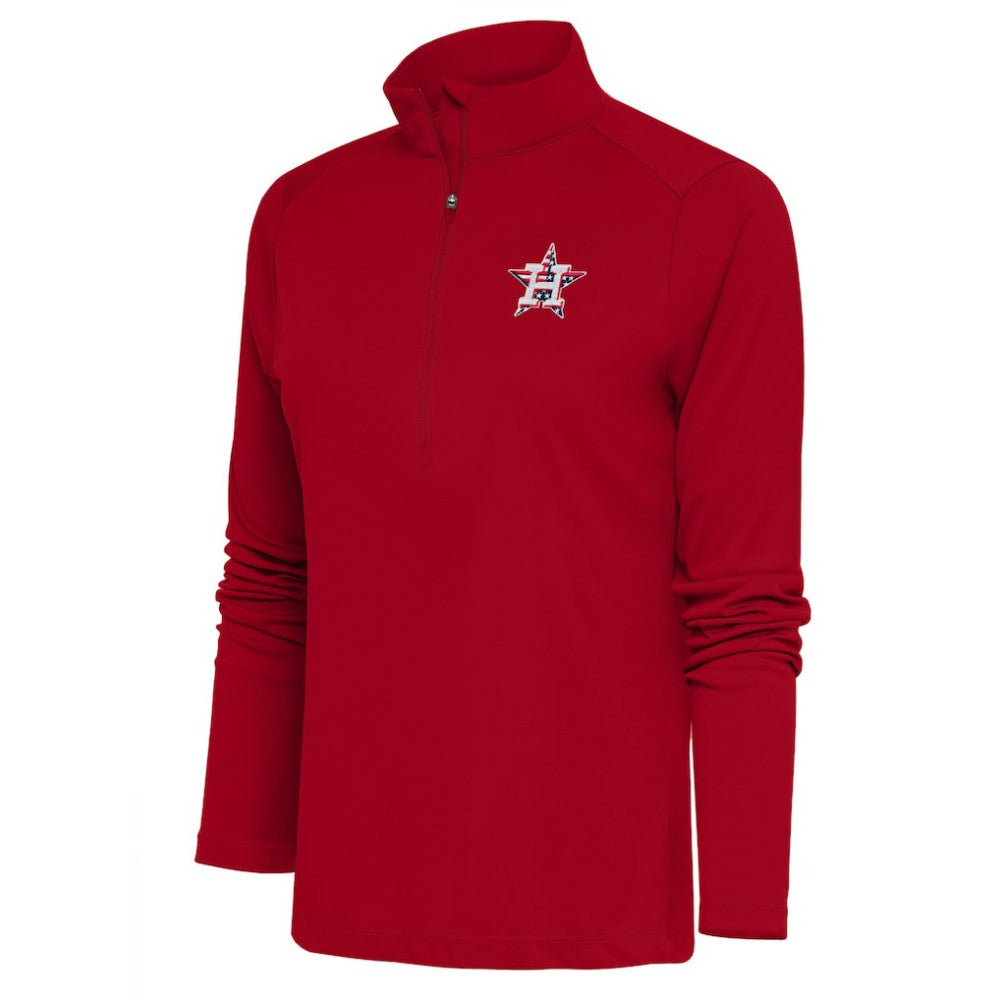 Houston Astros Antigua Women's Patriotic Tribute Half-Zip Pullover Top | MLB Sale