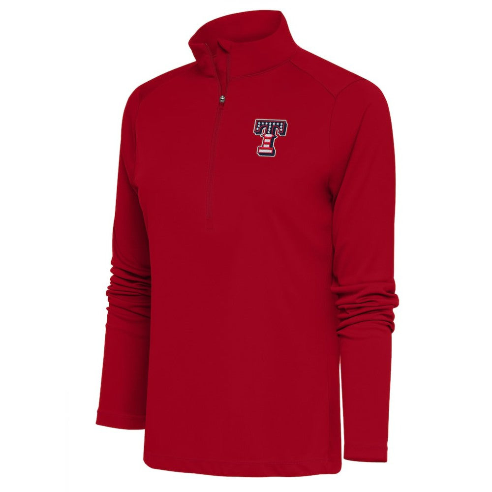 Texas Rangers Antigua Women's Patriotic Tribute Half-Zip Pullover Top | MLB Online