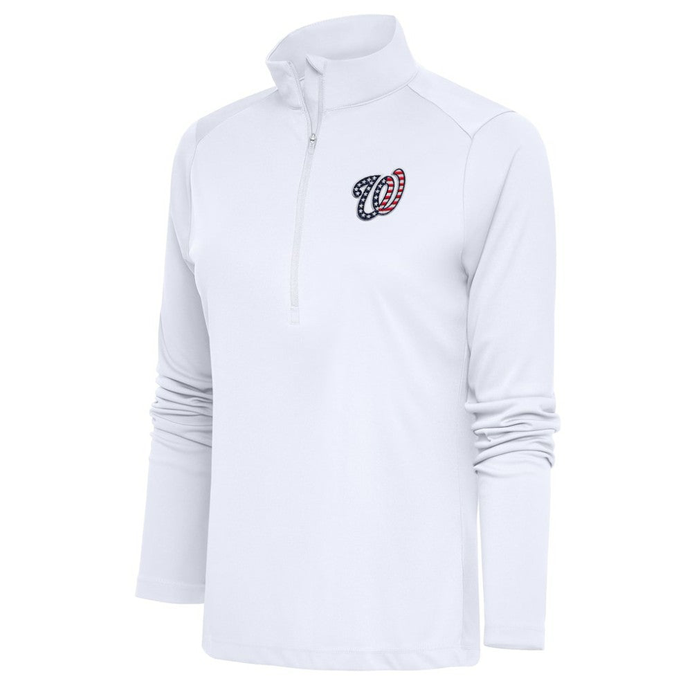 Washington Nationals Antigua Women's Patriotic Tribute Half-Zip Pullover Top | MLB Discount