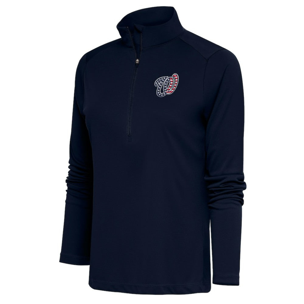 Washington Nationals Antigua Women's Patriotic Tribute Half-Zip Pullover Top | MLB Discount