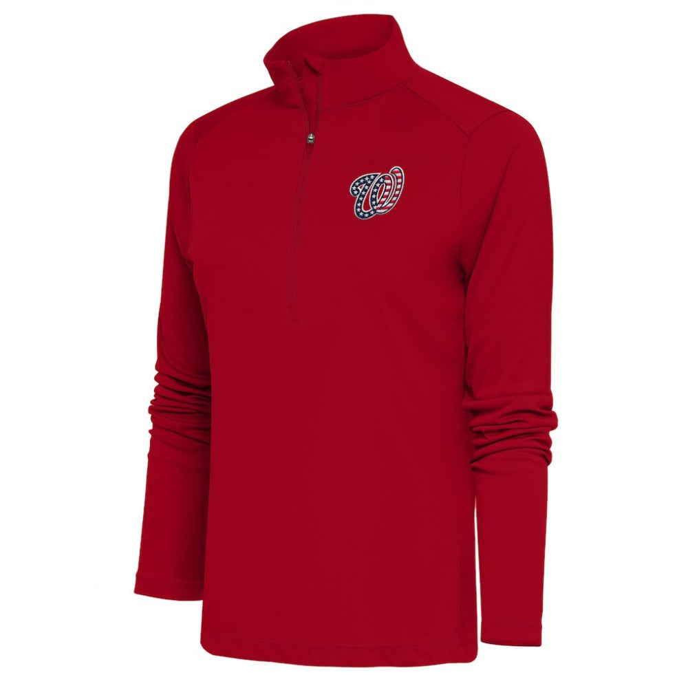 Washington Nationals Antigua Women's Patriotic Tribute Half-Zip Pullover Top | MLB Outlet