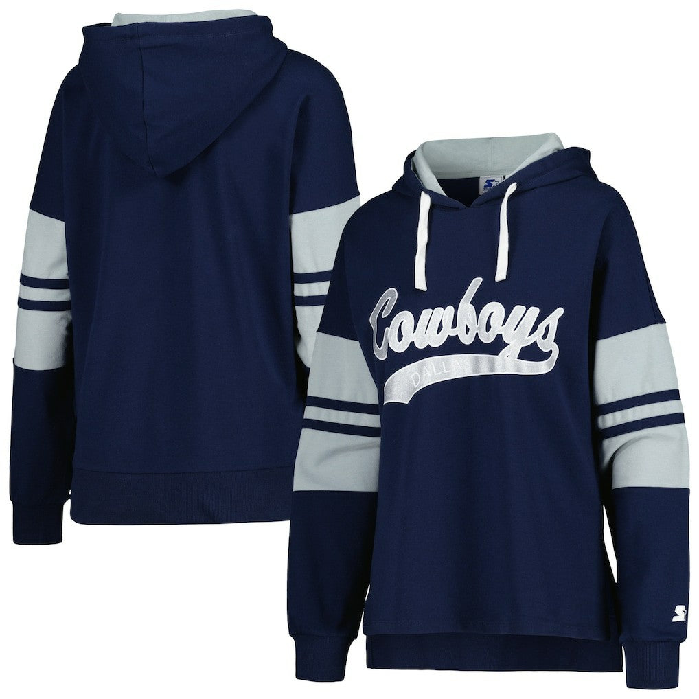 Dallas Cowboys  Starter Women's Bump And Run Long Sleeve Hoodie T-Shirt