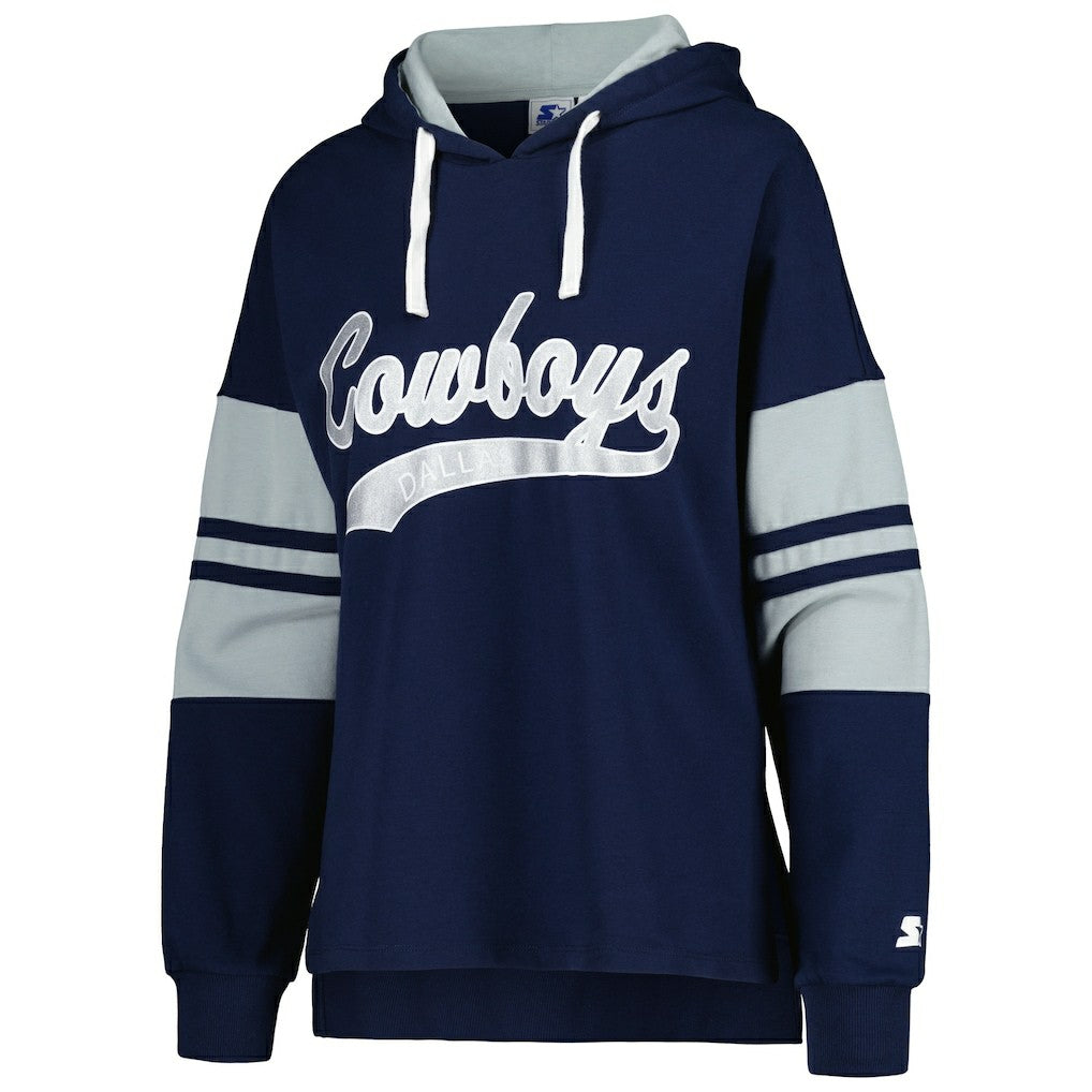 Dallas Cowboys  Starter Women's Bump And Run Long Sleeve Hoodie T-Shirt