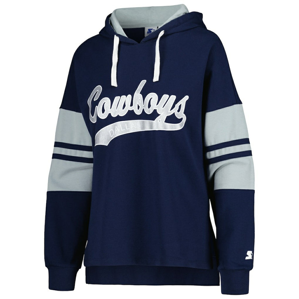 Dallas Cowboys  Starter Women's Bump And Run Long Sleeve Hoodie T-Shirt