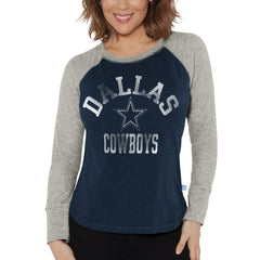 Dallas Cowboys  G-III 4Her by Carl Banks Women's Raglan Waffle-Knit Long Sleeve T-Shirt