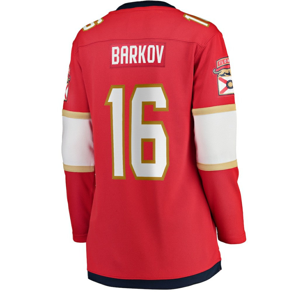 Aleksander Barkov Florida Panthers Fanatics Women's Captain Patch Home Breakaway Player Jersey Outlet