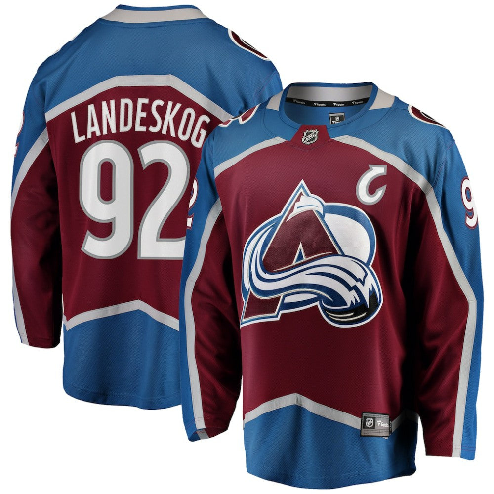 Gabriel Landeskog Colorado Avalanche Fanatics Captain Patch Home Breakaway Jersey Outlet