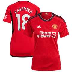 Casemiro Manchester United Women's 2023/24 Home Replica Player Jersey Red - Adidas
