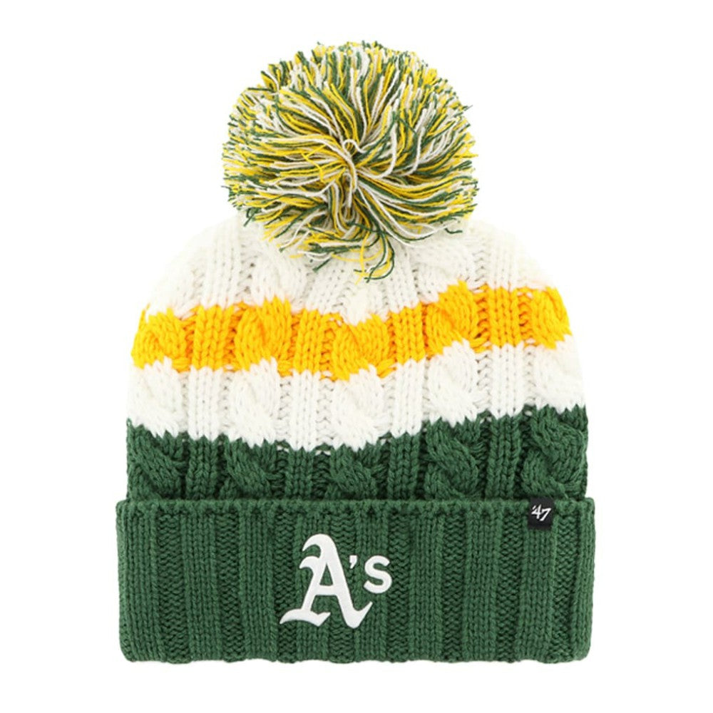 Athletics '47 Women's Ashfield Cuffed Knit Hat with Pom | MLB Discount