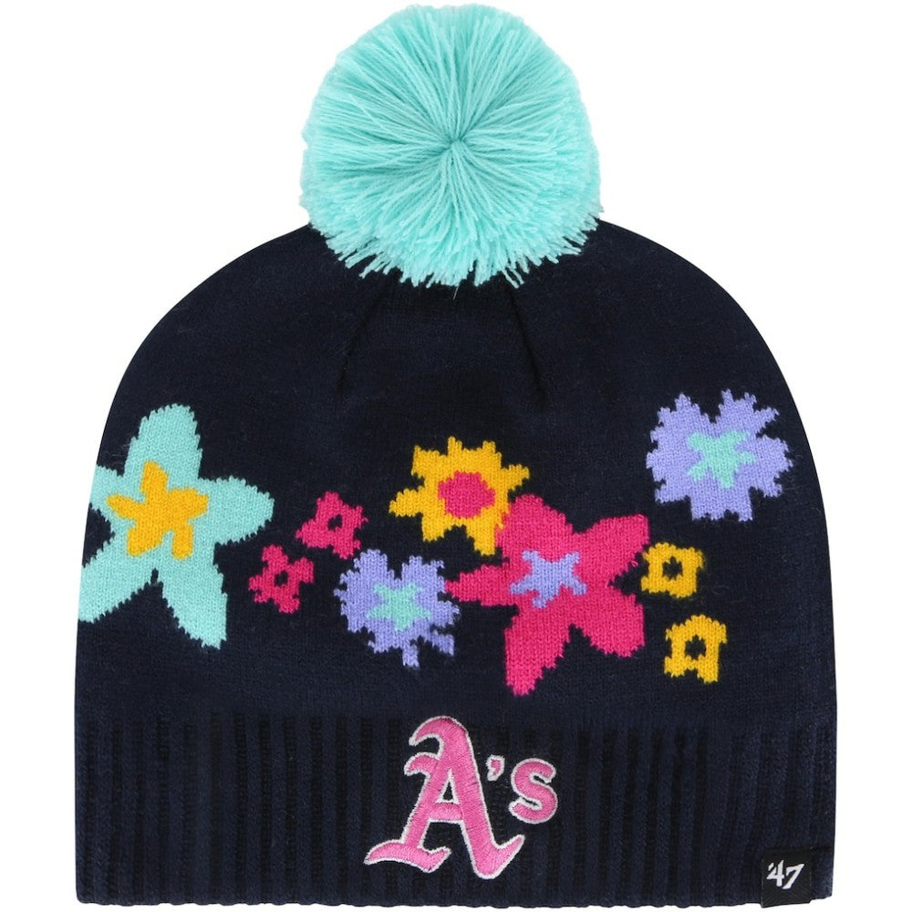 Athletics '47 Girls Youth Buttercup Knit Beanie with Pom | MLB Sale