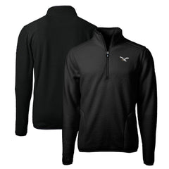 Philadelphia Eagles  Cutter & Buck Gridiron Classics Big & Tall Cascade Eco Sherpa Fleece Quarter-Zip Pullover Jacket
