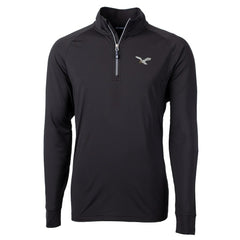 Philadelphia Eagles  Cutter & Buck Gridiron Classics Big & Tall Adapt Eco Knit Stretch Recycled Quarter-Zip Pullover Top