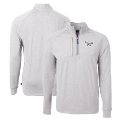 Philadelphia Eagles  Cutter & Buck Gridiron Classics Big & Tall Adapt Eco Knit Heather Quarter-Zip Pullover Top
